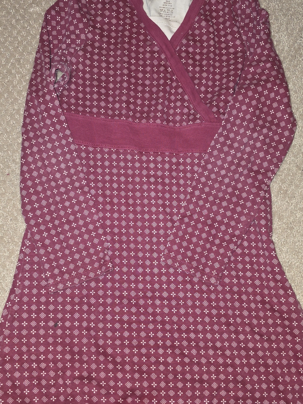 Tea Collection Berry Geometric Wrap-Style Knit Dress